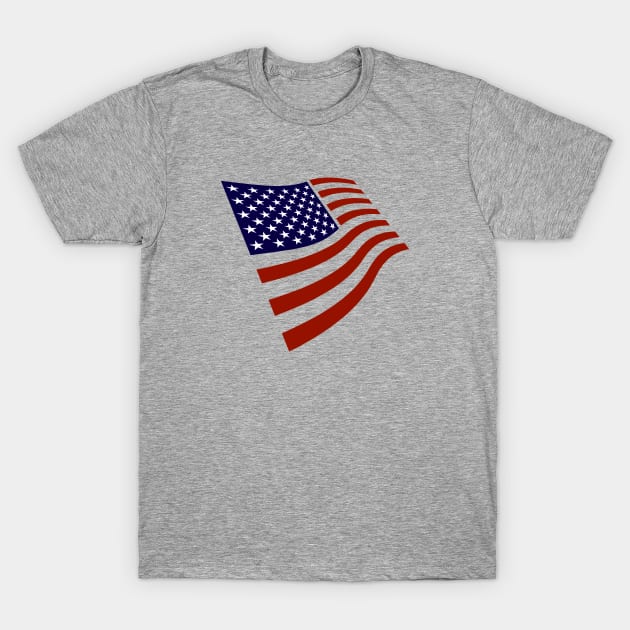 USA Stylized Graphic American Flag July 4th Patriotic T-Shirt by FlashMac